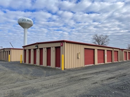 Self storage units and facility under Delmar water tower. Boat and RV Parking.